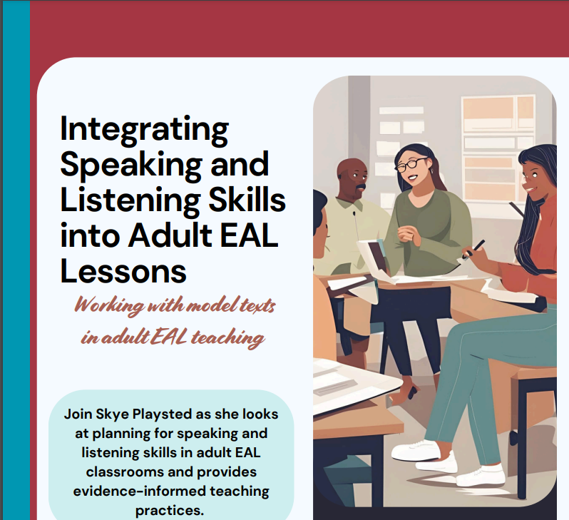 Webinar 5 September Integrating speaking and listening skills with adult learners
